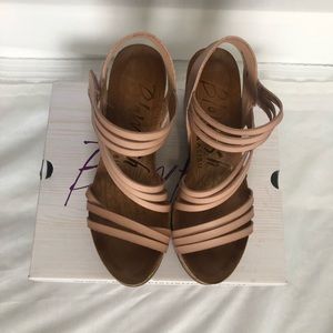 Nude Blowfish Wedge Heels